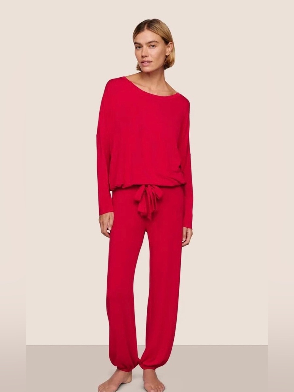 Eberjey Gisele Slouchy Pajama Set Red